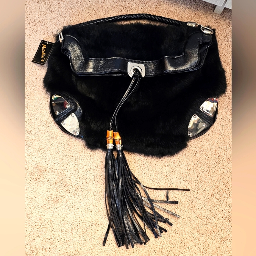 Mitchie's Fur handbag nwt